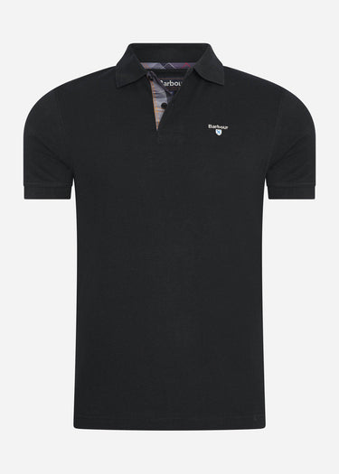 Barbour Polo's Barbour tartan pique polo - black