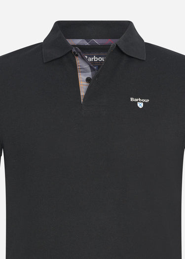 Barbour Polo's Barbour tartan pique polo - black