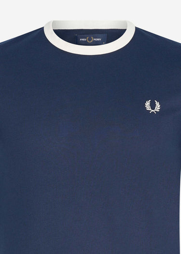 Fred Perry T-shirts Taped ringer t-shirt - carbon blue