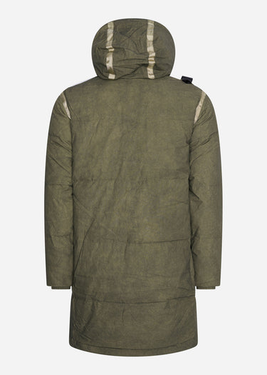 MA.Strum Jassen Awp long down coat - oil slick