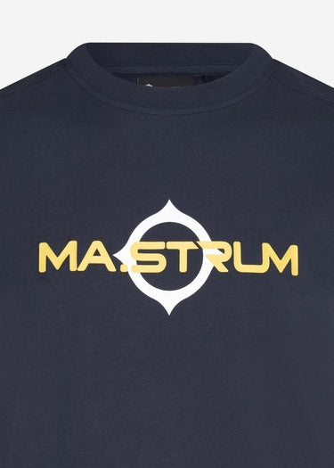 MA.Strum T-shirts SS logo print tee - ink navy