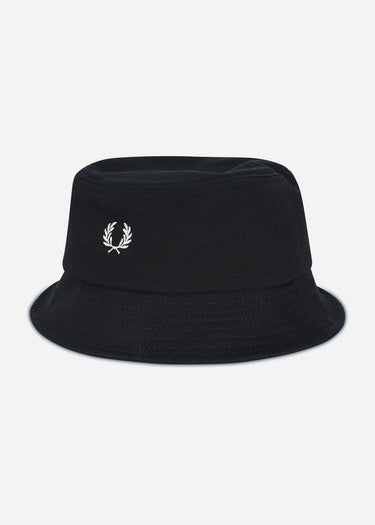 Fred Perry Bucket Hats Pique bucket hat - black