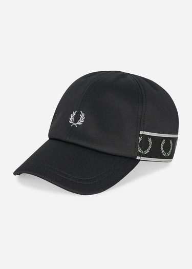 Fred Perry Caps Contrast tape tricot cap - black