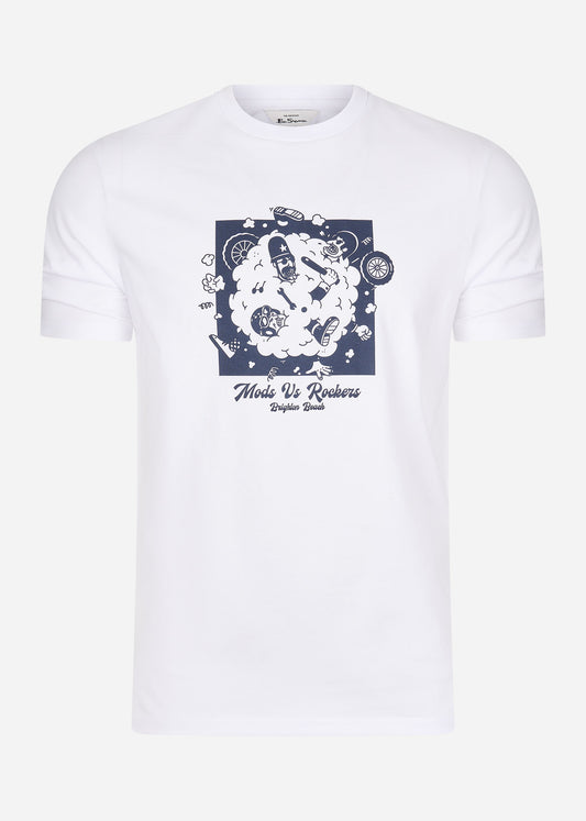 Ben Sherman T-shirts  Mods v rockers - white 