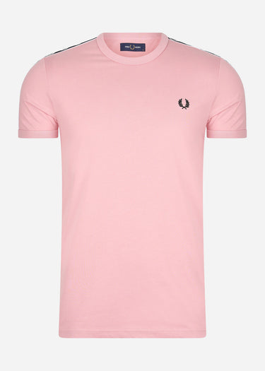 Fred Perry T-shirts Contrast tape ringer t-shirt - chalky pink black