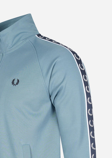 Fred Perry Vesten Contrast tape track jacket - ash blue navy