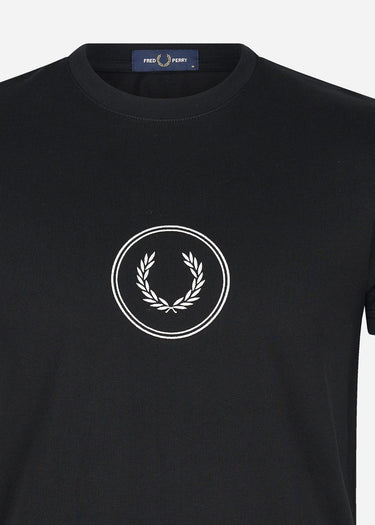 Fred Perry T-shirts Circle branding t-shirt - black