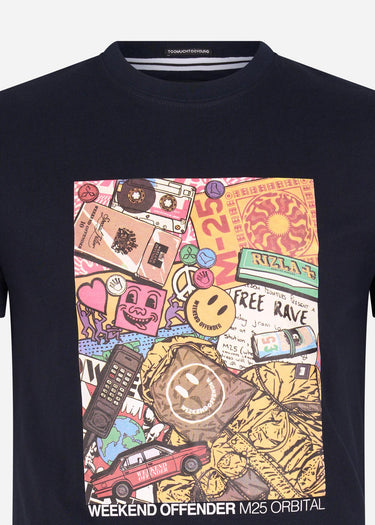 Weekend Offender T-shirts M25 - navy