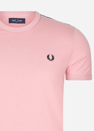 Fred Perry T-shirts Contrast tape ringer t-shirt - chalky pink black