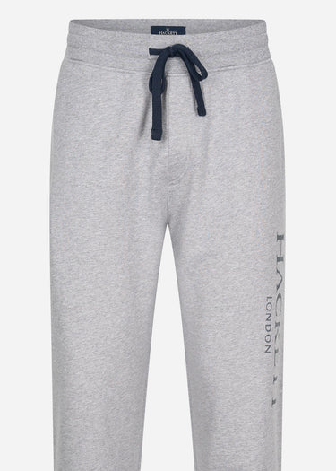 Hackett London Broeken Terry logo joggers - light grey marl