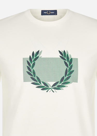 Fred Perry T-shirts Colour block Laurel wreath t-shirt - snow white