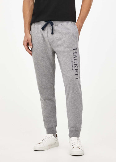 Hackett London Broeken Terry logo joggers - light grey marl