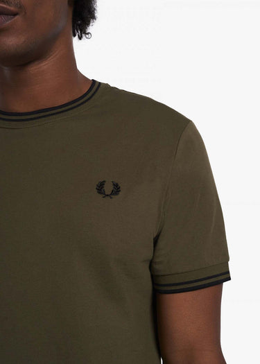 Fred Perry T-shirts Twin tipped t-shirt - uniform green