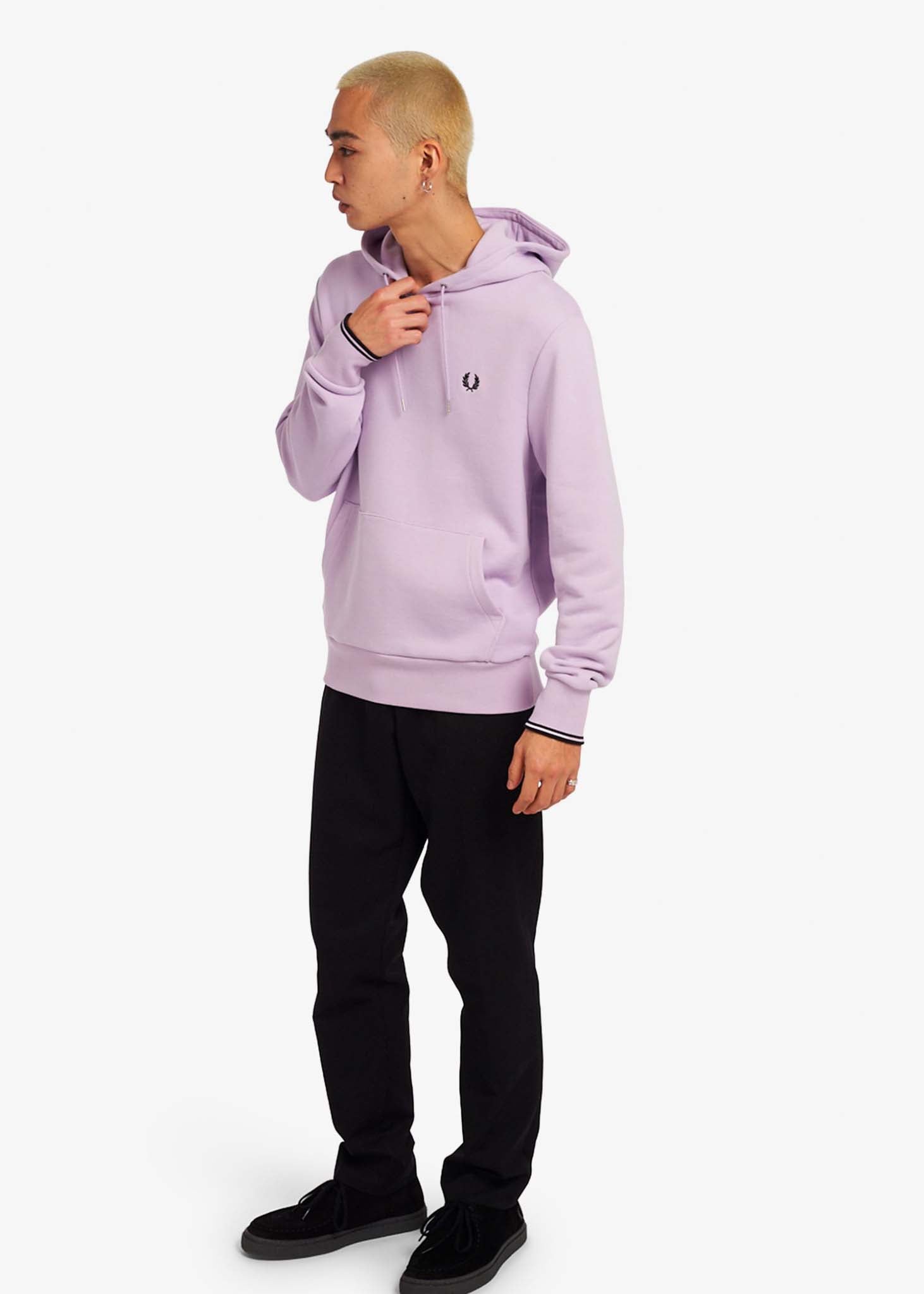 Fred Perry Hoodies  Tipped hooded sweatshirt - lilac soul 