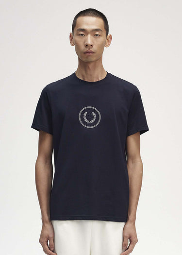 Fred Perry T-shirts Circle branding t-shirt - navy