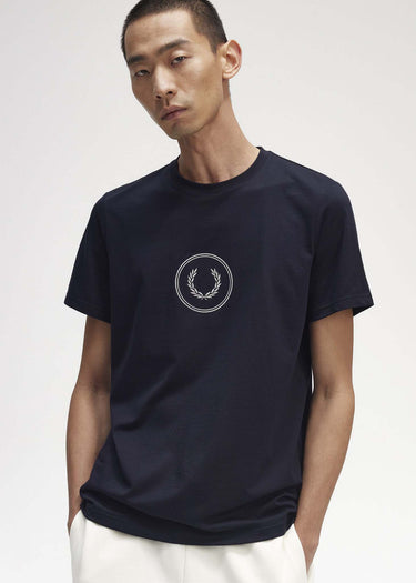 Fred Perry T-shirts Circle branding t-shirt - navy