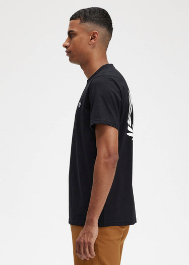 Fred Perry T-shirts Back graphic t-shirt - black