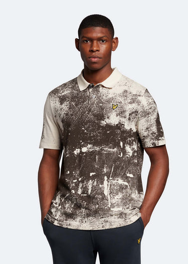 Lyle & Scott Polo's Erosion print polo shirt - cove