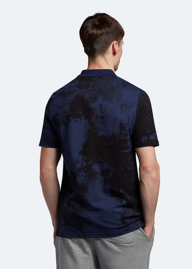 Lyle & Scott Polo's Erosion print polo shirt - navy