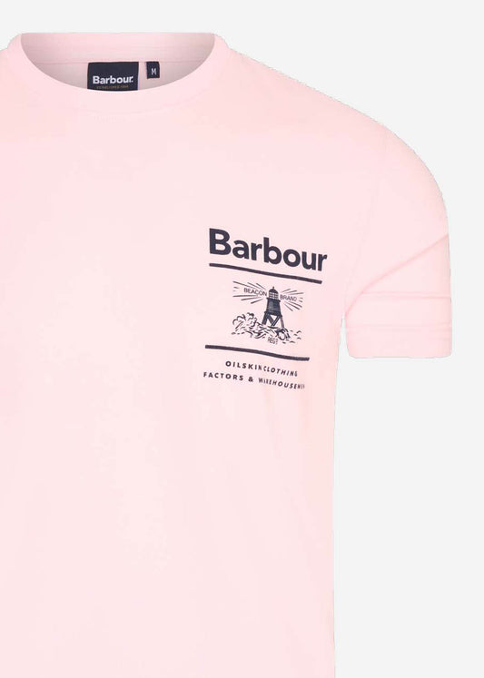 Barbour T-shirts  Chanonry tee - chalk pink 