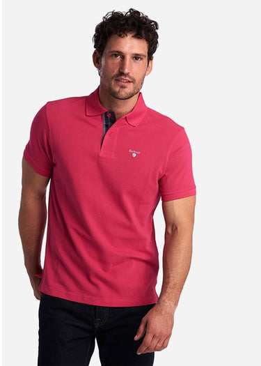 Barbour Polo's Tartan pique polo - fuschia