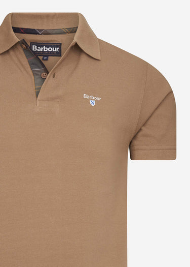 Barbour Polo's Tartan pique polo - sandstone