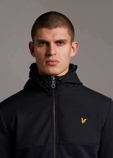 Lyle & Scott Vesten A Softshell jersey zip hoodie - dark navy