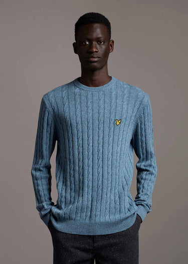Lyle & Scott Truien Cable jumper - slate blue marl