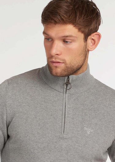 Barbour Truien Cotton half zip - grey marl