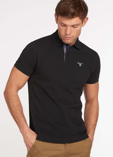 Barbour Polo's Barbour tartan pique polo - black