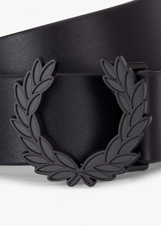 Fred Perry Riemen  Laurel wreath leather belt - black 