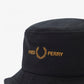 Fred Perry Bucket Hats  Branded twill bucket hat - black 