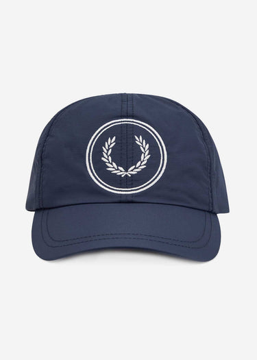 Fred Perry Petten Circle branded ripstop cap - navy