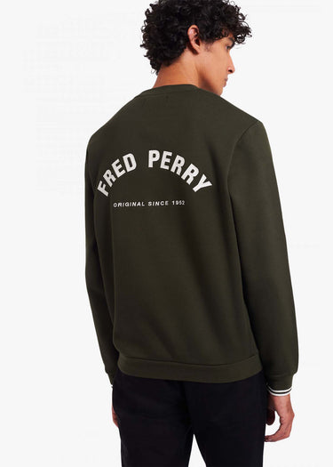 Fred Perry Truien Fred Perry embroidered sweat - hunting green
