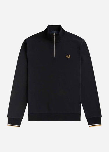 Fred Perry Truien Half zip sweatshirt - black