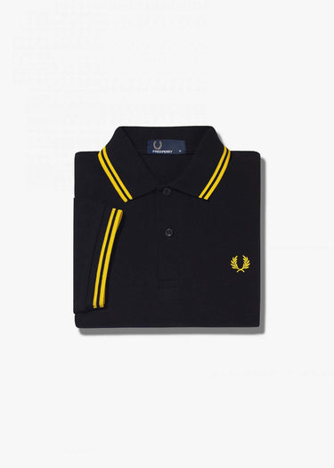 Fred Perry Polo's Twin tipped aw polo - black / new yellow