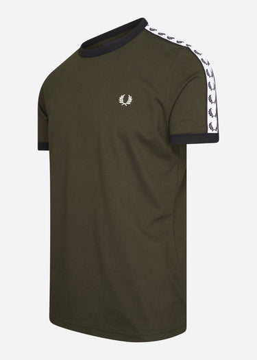 Fred Perry T-shirts Taped ringer aw t-shirt - hunting green