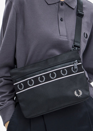 Fred Perry Taschen Contrast tape sacoche bag - black