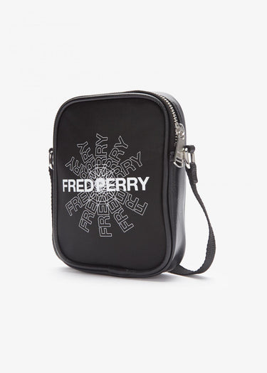 Fred Perry Bags Graphic print mini side bag - black