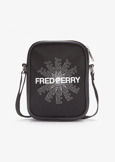 Fred Perry Bags Graphic print mini side bag - black
