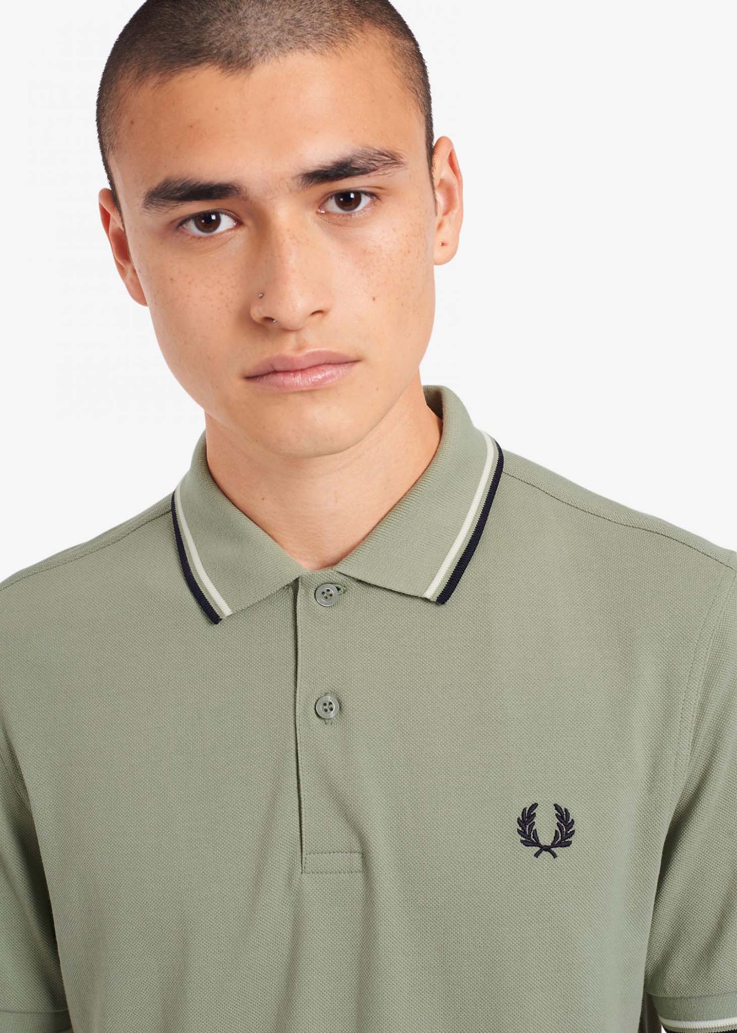 Fred Perry Polo's  Twin tipped polo - seagrass 