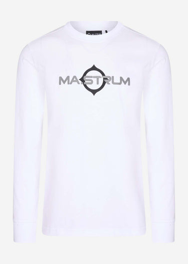 MA.Strum Longsleeve Tees LS logo print tee - optic white