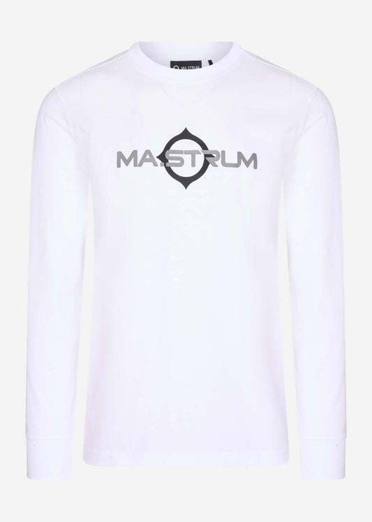 MA.Strum Longsleeve Tees  LS logo print tee - optic white 
