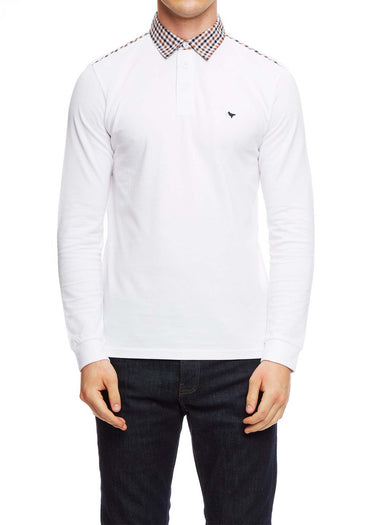 Weekend Offender Longsleeve Polo's Bentvena - white