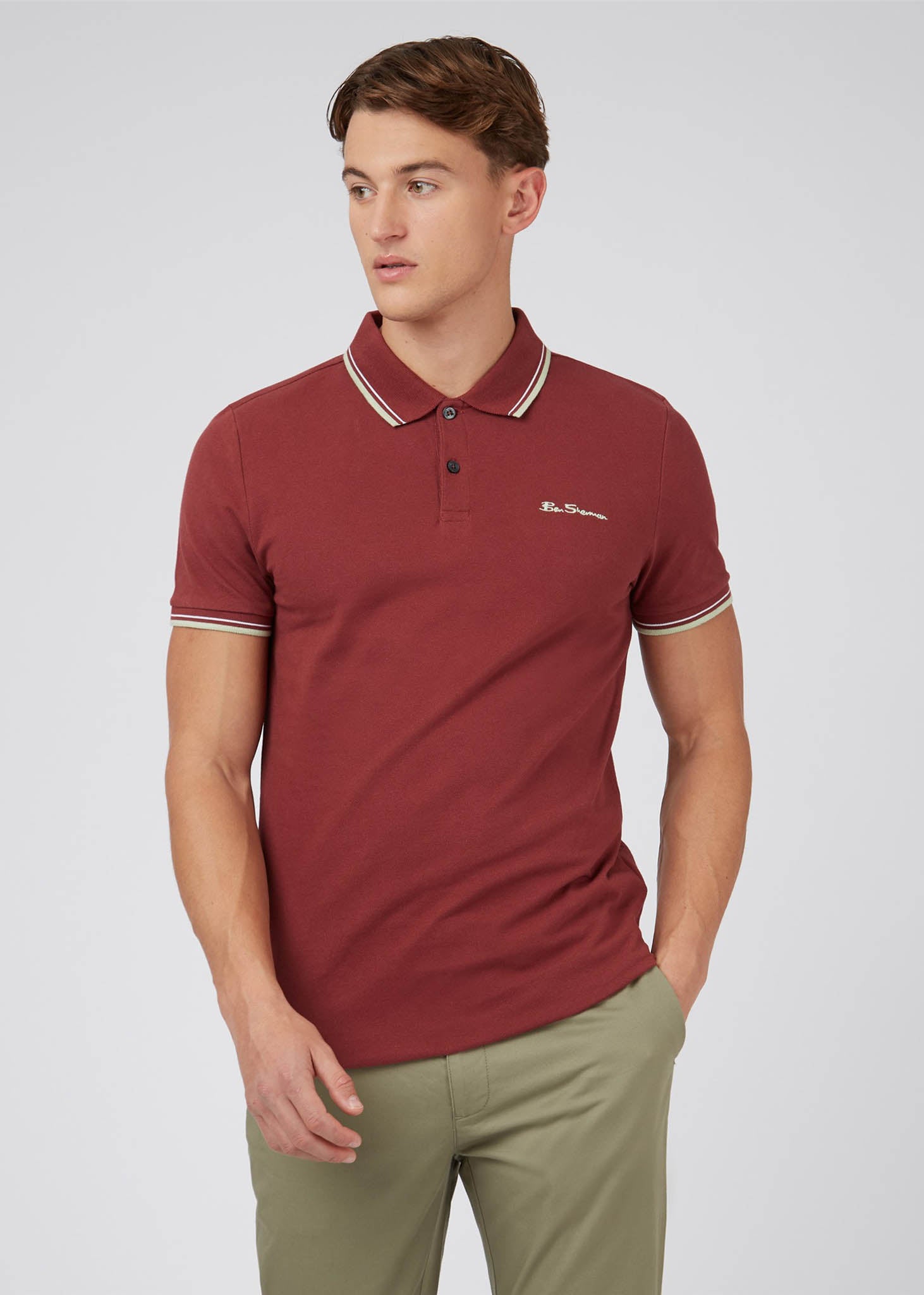 Ben Sherman Polo's  Signature polo - maroon 