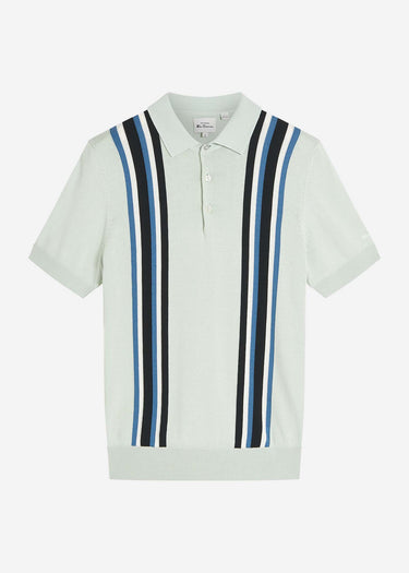 Ben Sherman Polo's Verticle stripe polo - light green
