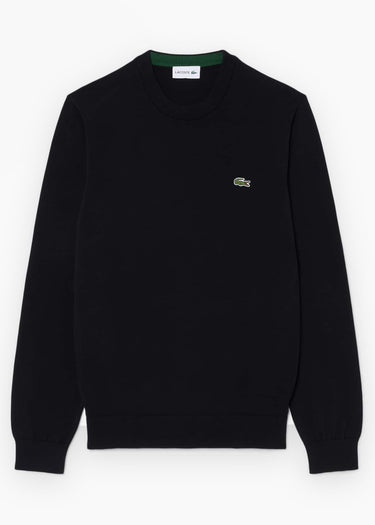 Lacoste Truien Regular fit crew neck sweater - black