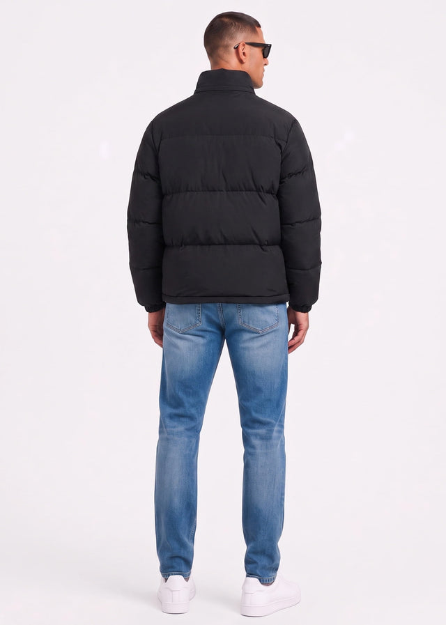 Lacoste Jackets Water-repellent packable hood down jacket - black