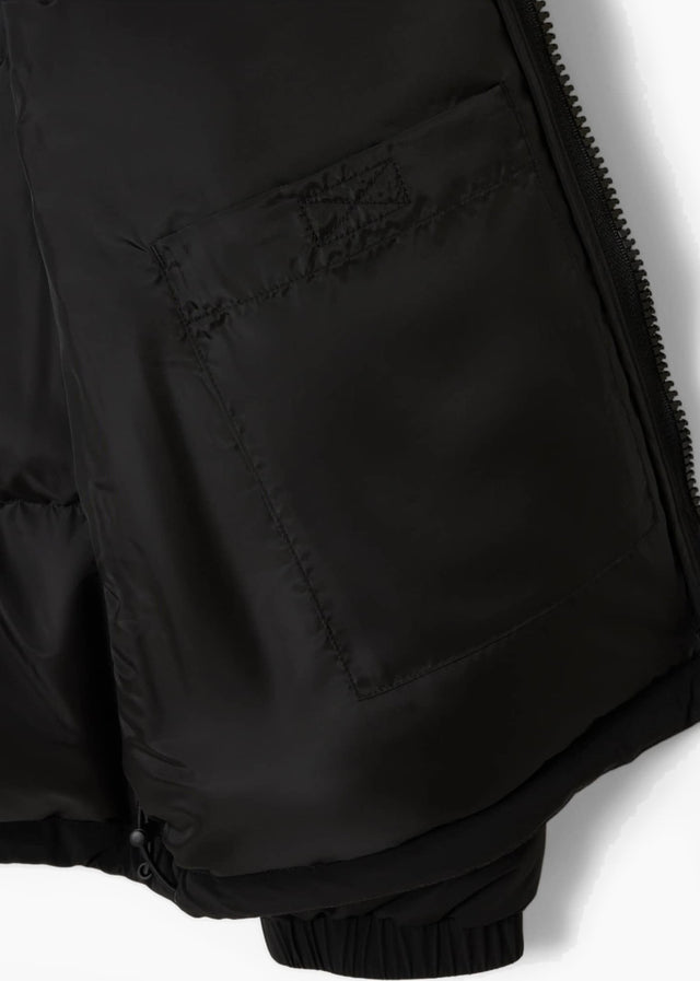 Lacoste Jackets Water-repellent packable hood down jacket - black