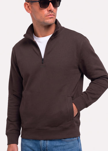 Hugo Boss Pullover Ze smallzip - brown
